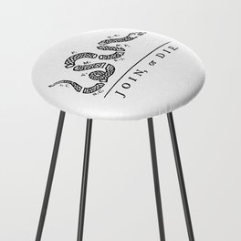 JOIN OR DIE black Counter Stool