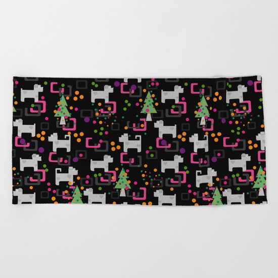 New year . The year of the dog . Beach Towel