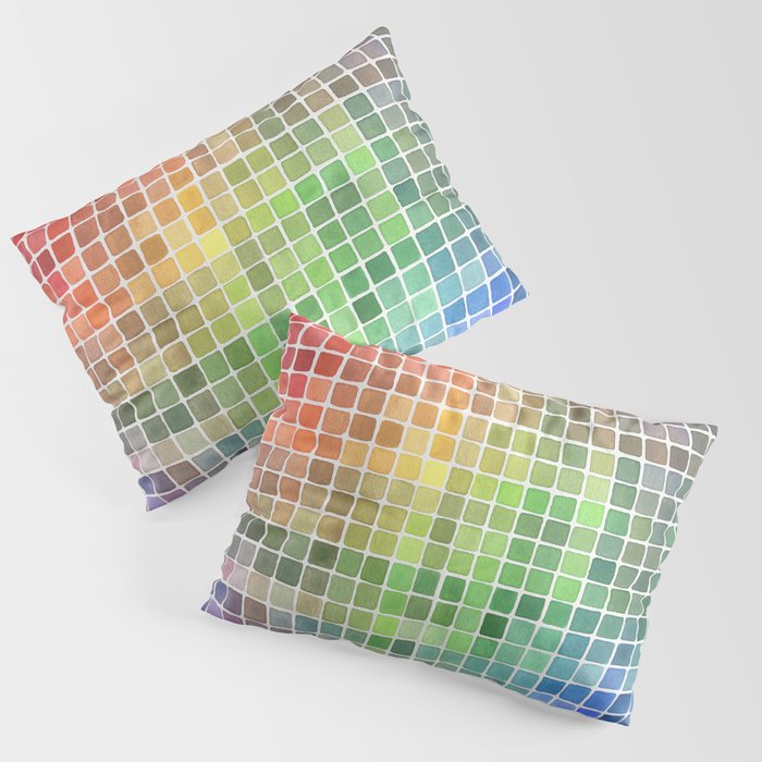 Watercolor Color Chart Pillow Sham