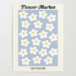 flower market / more fleurs Poster