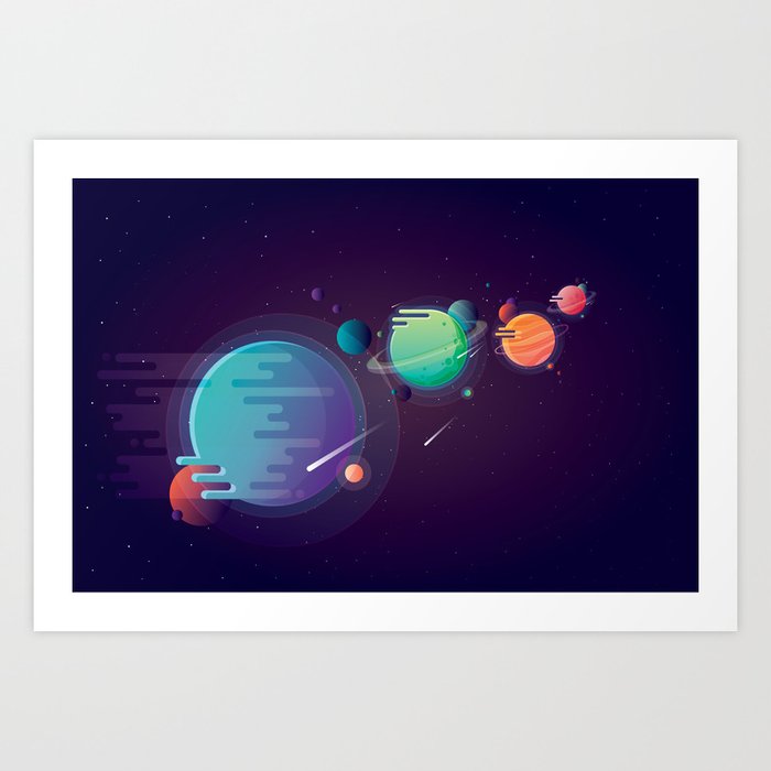 Alien Planets Art Print By Dianahlevnjak Society6