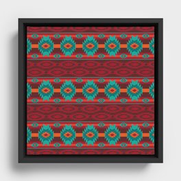 Southwestern navajo tribal pattern. Framed Canvas
