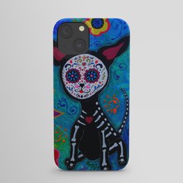 Dia de los Muertos Chihuahua Mexican Painting iPhone Case