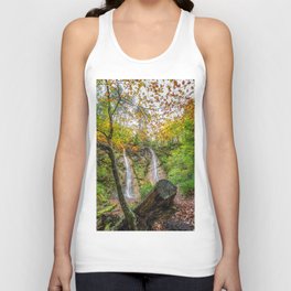 Grey Mares Tail Waterfall Wales Tank Top