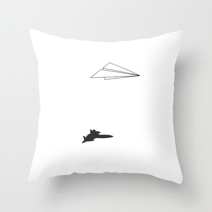 Paper Airplane Dreams Throw Pillow by Mobii Society6