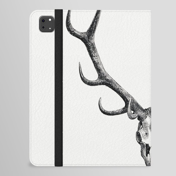 Stag skull drawing, The Great and Small Game of India iPad Folio Case