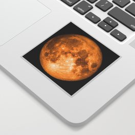 orange full moon Sticker