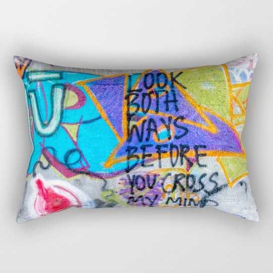 Look Both Ways Rectangular Pillow