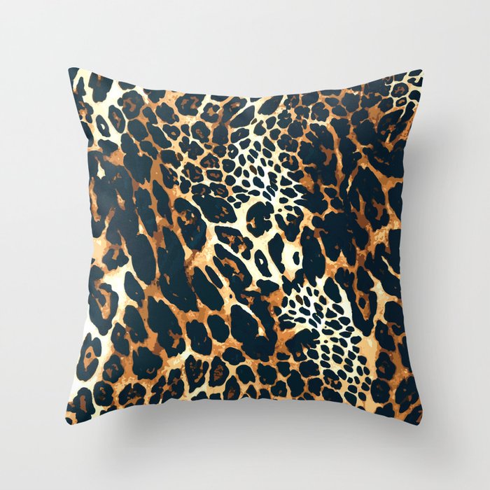 Leopard Spotted Animal Print Throw Pillow