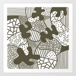 Geometrical pattern maximalist 19 Art Print