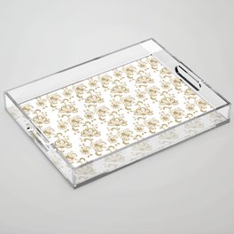 Gold Pattern Acrylic Tray