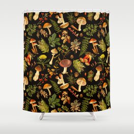Vintage & Shabby Chic - Autumn Harvest Black Shower Curtain
