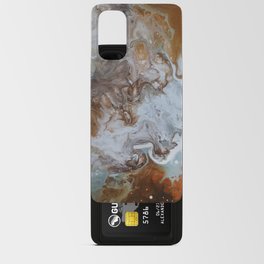 Sage and Umber Paint Pour Print Android Card Case