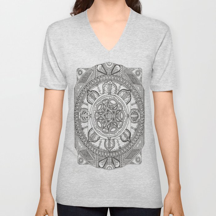 Mandala  V Neck T Shirt