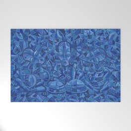 The Blues Band II very blue painting of music band Welcome Mat