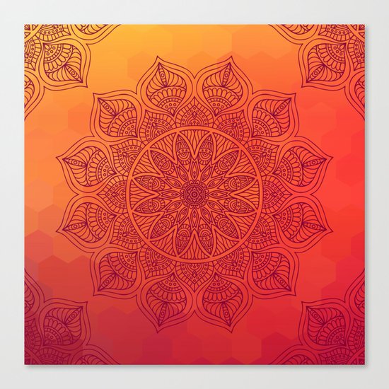 Sun Mandala Canvas Print