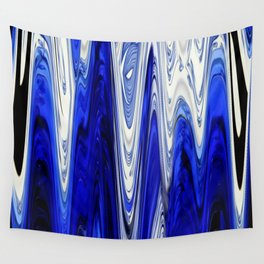 Zigzag Cobalt Blue Wall Tapestry