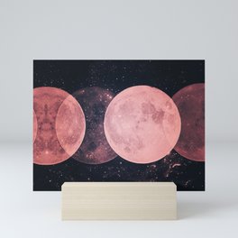 Pink Moon Phases Mini Art Print
