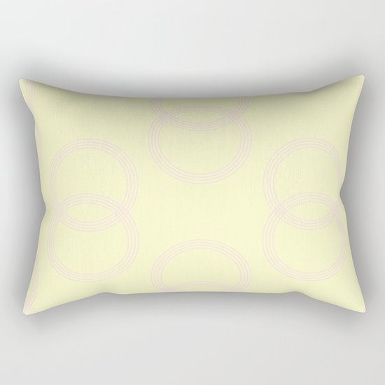 Simply Infinity Link Pink Flamingo on Pale Yellow Rectangular Pillow