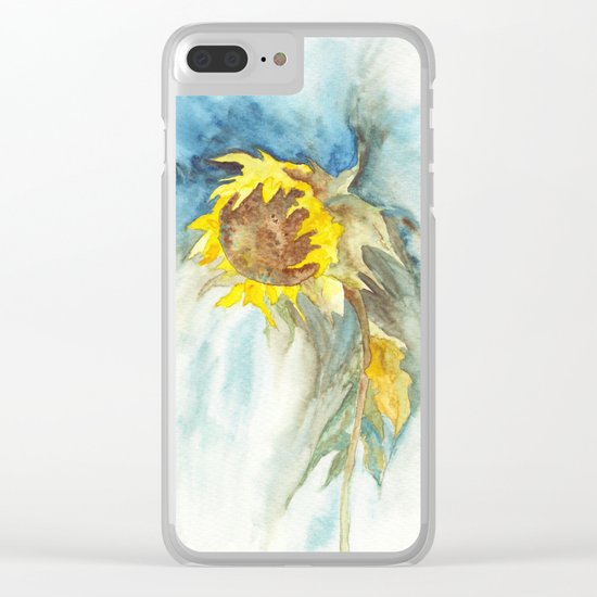 Sunflower Clear iPhone Case
