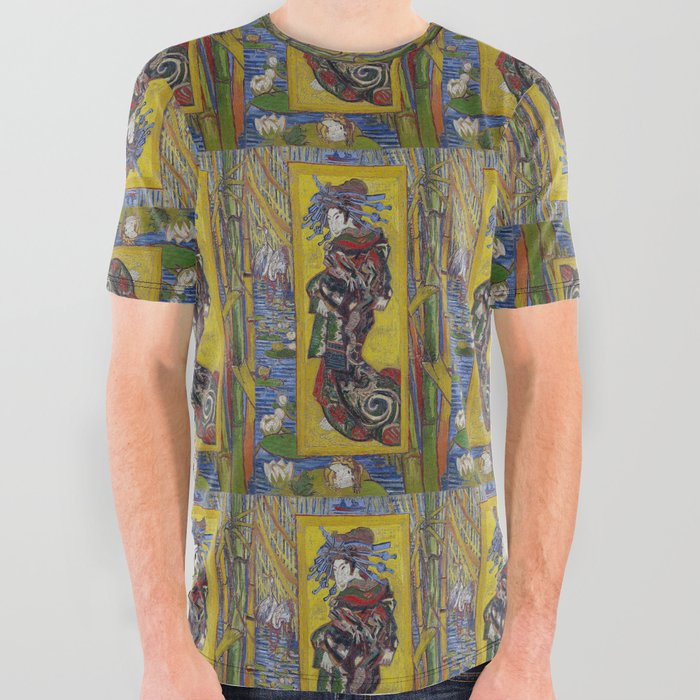 Vincent van Gogh, “ Courtesan- after Eisen ” All Over Graphic Tee