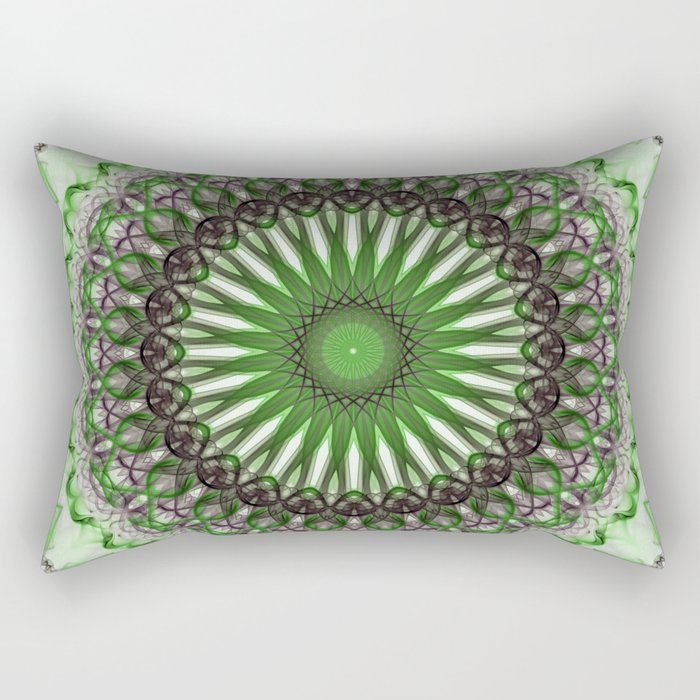 Pastel green mandala Rectangular Pillow