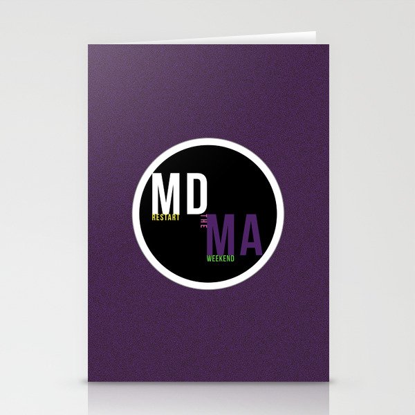 MDMA (Restart the weekend) Stationery Cards