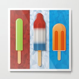 Popcicles Metal Print | Illustration, Food, Pop Art, Vector 
