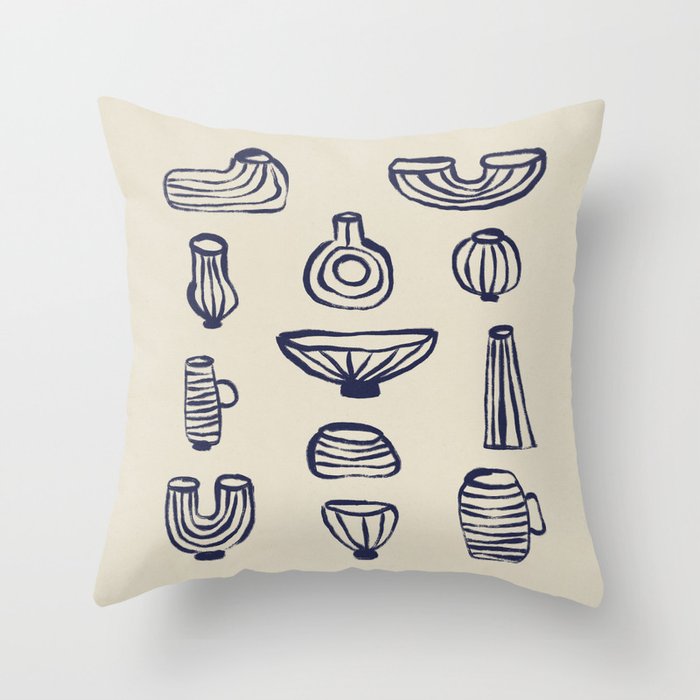 Ceramic Collection Throw Pillow