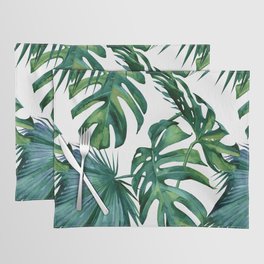 Classic Palm Leaves Tropical Jungle Green Placemat