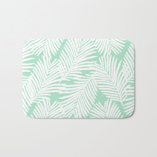 Areca Palm minimal tropical house plants minimalism art print zen chill decor Bath Mat