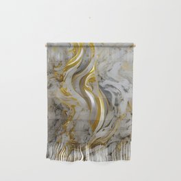 Silver and Gold Marble Wall Hanging