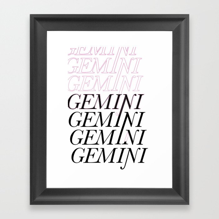 Gemini Framed Art Print