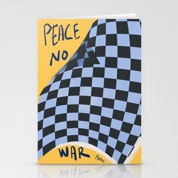 Peace no war please Stationery Cards