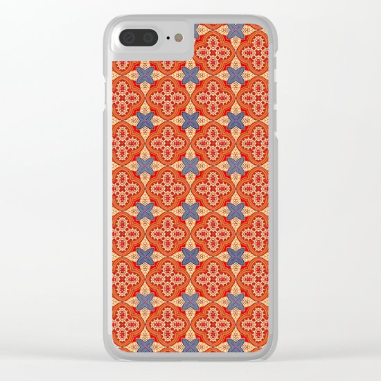 Moroccan Motet Pattern Clear iPhone Case