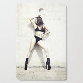 sexy girl in lingerie Cutting Board