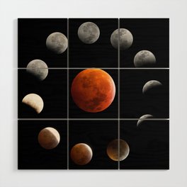 Lunar Eclipse Wood Wall Art