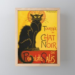 Le Chat Noir The Black Cat Art Nouveau Vintage Framed Mini Art Print