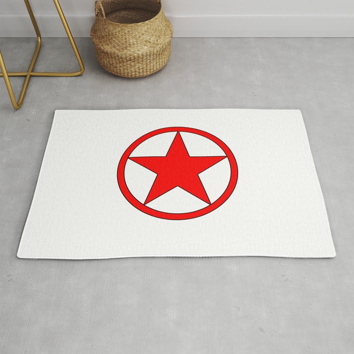 Red Star and Circle. Rug