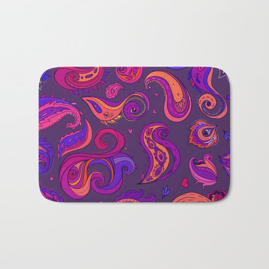 Indian Paisley Pattern 02 Bath Mat