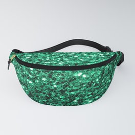 Emerald Green faux glitter sparkles Fanny Pack