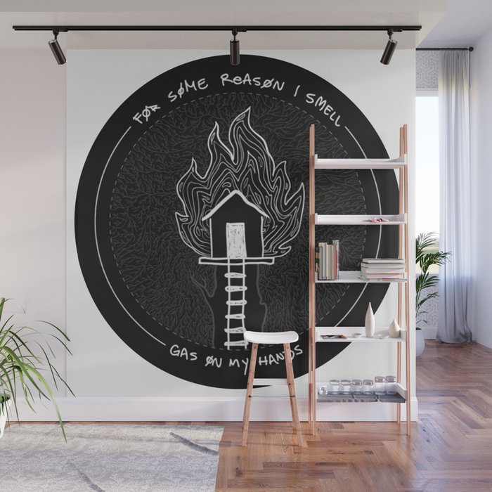 My tree house is on fire Wall Mural
