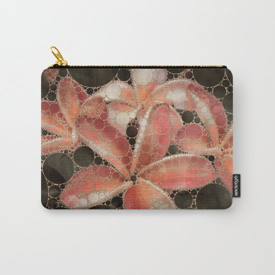 Percolated Tropical Flowers Carry-All Pouch