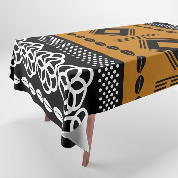 Bogolan African Mud Cloth Design Tablecloth by Funky Vibes Society6