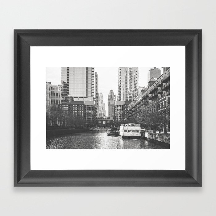 Chicago River East Framed Art Print