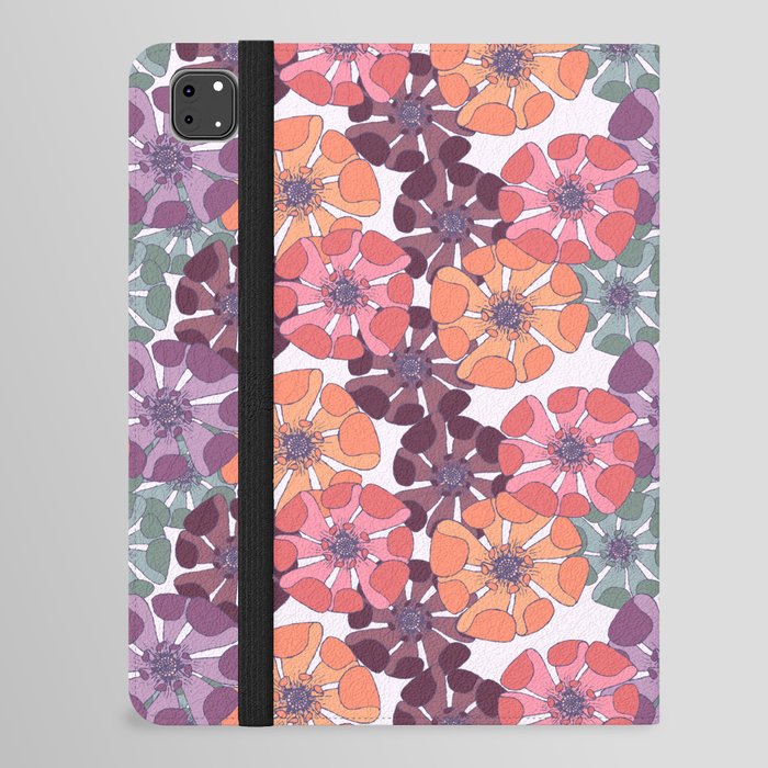 dreamsicle orange lavender floral poppy arrangements iPad Folio Case