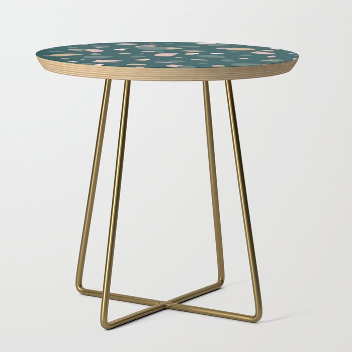 Dark Green Terrazzo Side Table By Artprink Society6