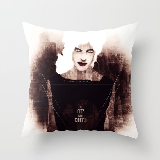 The City is my Church Throw Pillow