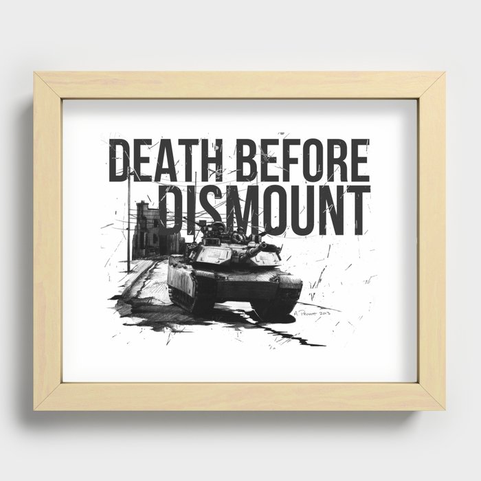 Death Before Dismount Recessed Framed Print
