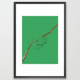 Chameleon in Green Framed Art Print